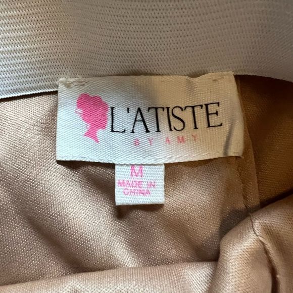 L’ATISTE Yellow Lace Overlay Skirt Set - Picture 4 of 7